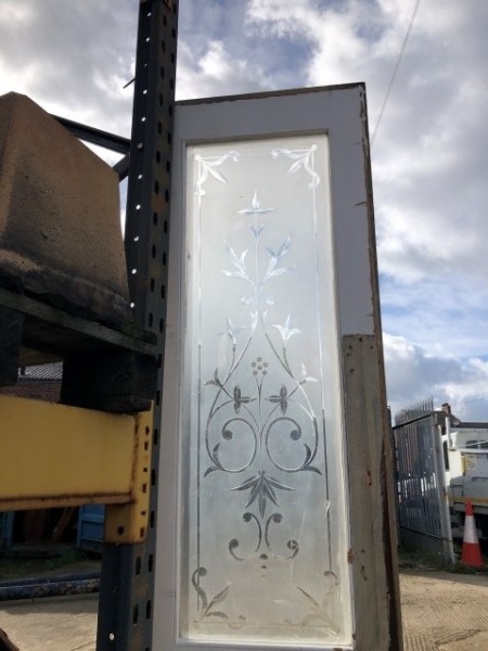 Victorian cut glass door and side panels