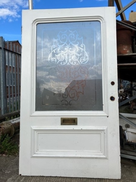 Victorian cut glass door