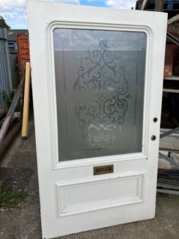 Victorian cut glass door