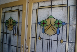 Victorian stained glass door