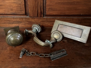 Original Victorian door furniture set