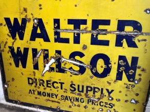 Walter Wilson enamelled sign