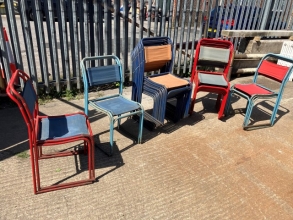 Vintage stacking chairs