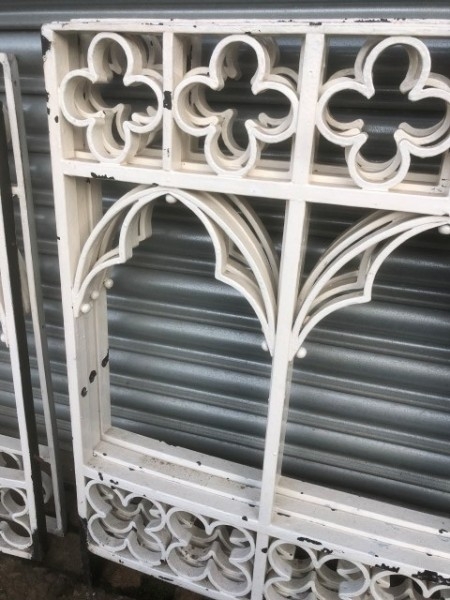 Cast iron altar rail panels