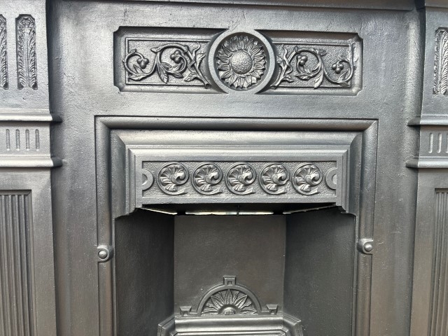 Victorian cast iron bedroom grate