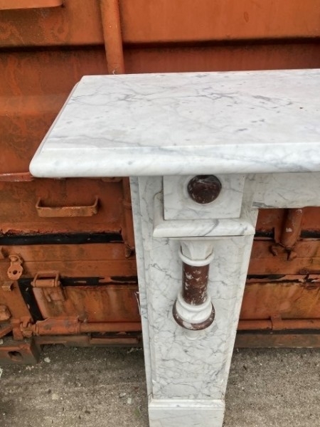 Victorian Gothic revival marble fire surround
