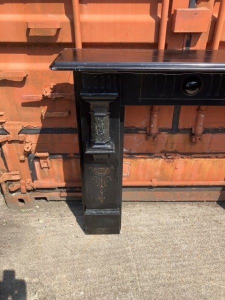 Victorian marbleised slate fire surround