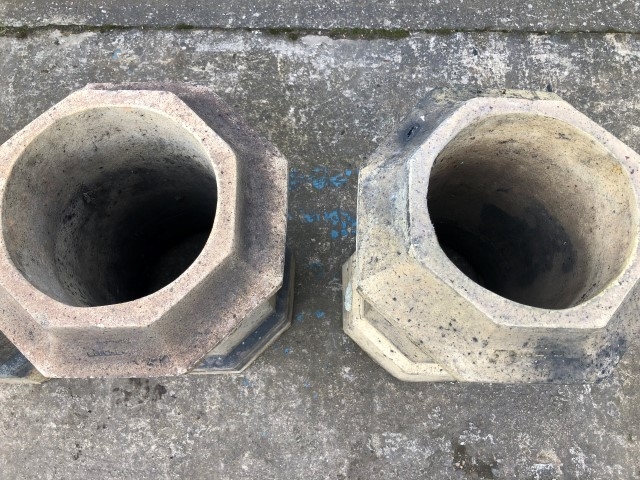 Victorian octagonal chimney pots
