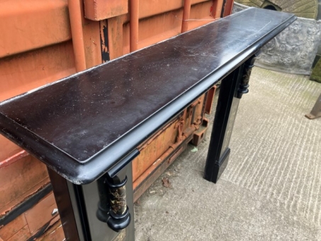 Victorian marbleised slate fire surround