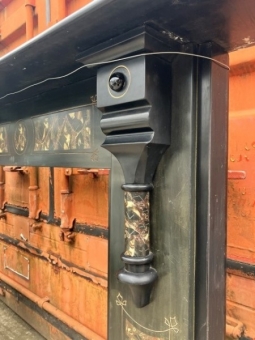 Victorian marbleised slate fire surround