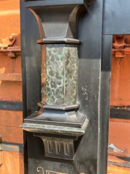 Victorian marbleised slate fire surround