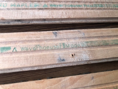 Reclaimed maple strip flooring